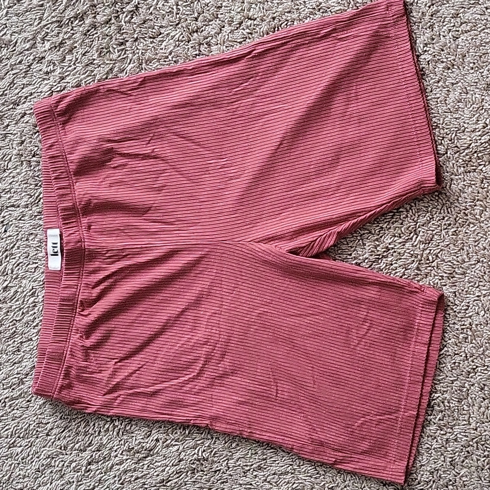 Lett Madrid Ribbed Biker Short Teraacotta XL